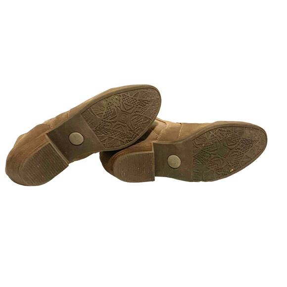 Me Too Zayden Ankle Boots Brown Suede Slip On Booties Pointed Toe Size 7.5M Cute - Picture 5 of 9